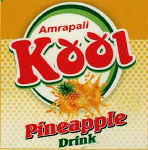 AMRAPALI KOOL PINEAPPLE DRINK (and logo) trademark logo