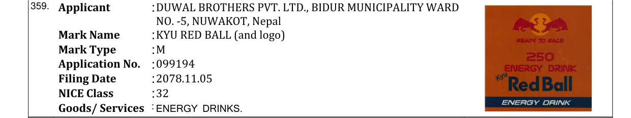 Original bulletin entry for KYU RED BALL (and logo)