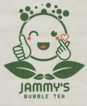 JAMMY'S BUBBLE TEA (and logo) trademark logo