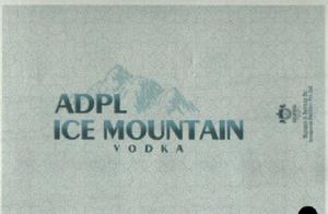 ADPL ICE MOUNTAIN VODKA (and logo) trademark logo