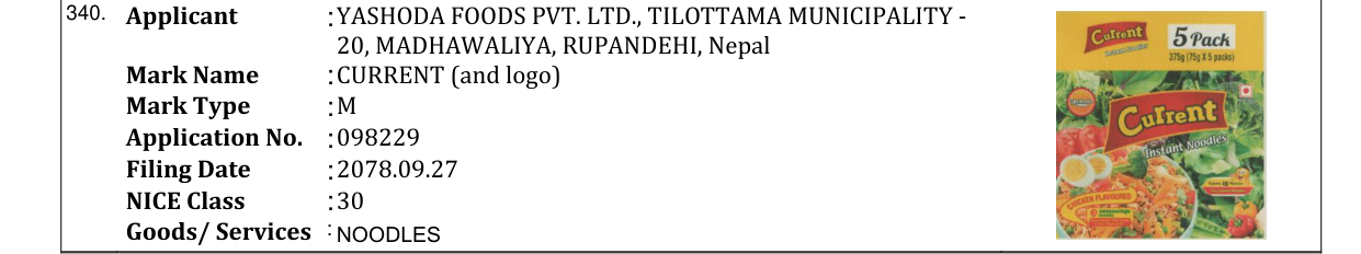 Original bulletin entry for CURRENT (and logo)