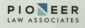 PIONEER LAW ASSOCIATES (and logo) trademark logo