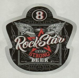 ROCKSTAR EXTRA STRONG BEER (and logo) trademark logo