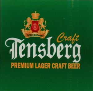 TENSBERG PREMIUM LAGER CRAFT BEER (and logo) trademark logo