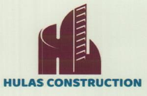 HULAS CONSTRUCTION (and logo) trademark logo
