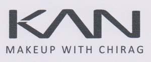 KAN MAKEUP WITH CHIRAG (and logo) trademark logo