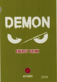 DEMON ENERGY DRINK (and logo) trademark logo