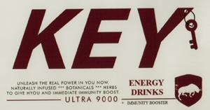 KEY ENERGY DRINKS (and logo) trademark logo