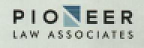 PIONEER LAW ASSOCIATES (and logo) trademark logo