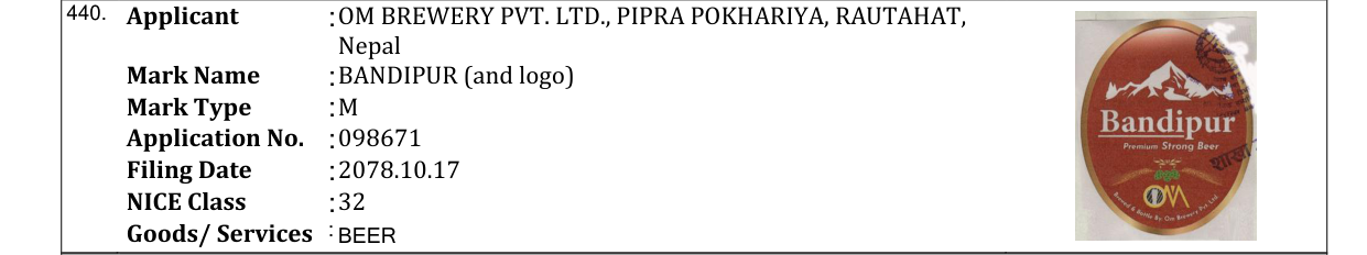 Original bulletin entry for BANDIPUR (and logo)