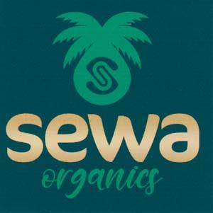 SEWA ORGANICS (and logo) trademark logo