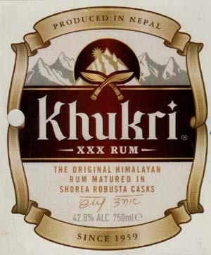 Khukri xxx Rum (and logo) trademark logo
