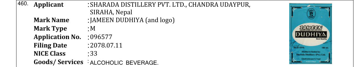 Original bulletin entry for JAMEEN DUDHIYA (and logo)