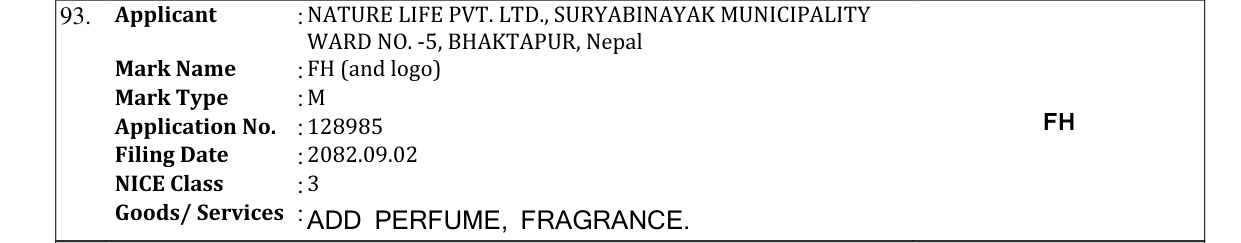 Original bulletin entry for FH (and logo)