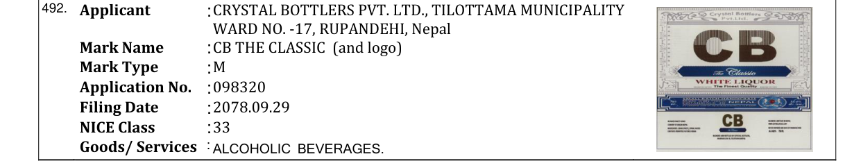 Original bulletin entry for CB THE CLASSIC (and logo)