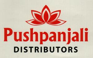 PUSHPANJALI DISTRIBUTORS (and logo) trademark logo