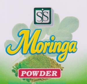 SJS MORINGA POWDER (and logo) trademark logo