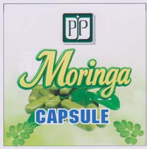 PJP MORINGA CAPSULE (and logo) trademark logo