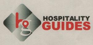 HOSPITALITY GUIDES (and logo) trademark logo