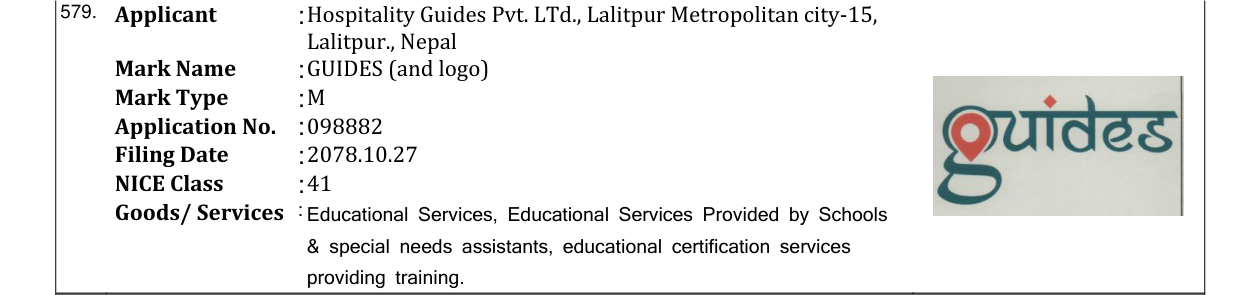 Original bulletin entry for GUIDES (and logo)