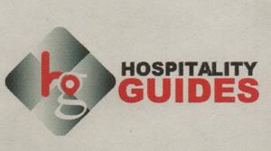 HOSPITALITY GUIDES (and logo) trademark logo