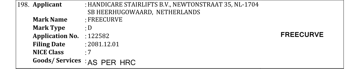 Original bulletin entry for FREECURVE