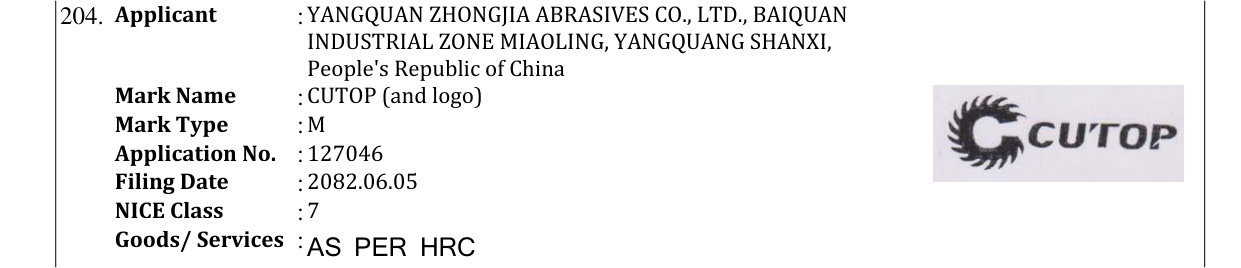 Original bulletin entry for CUTOP (and logo)