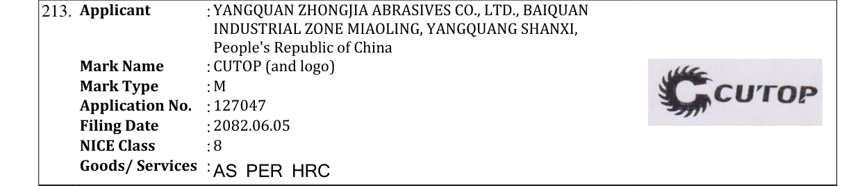 Original bulletin entry for CUTOP (and logo)
