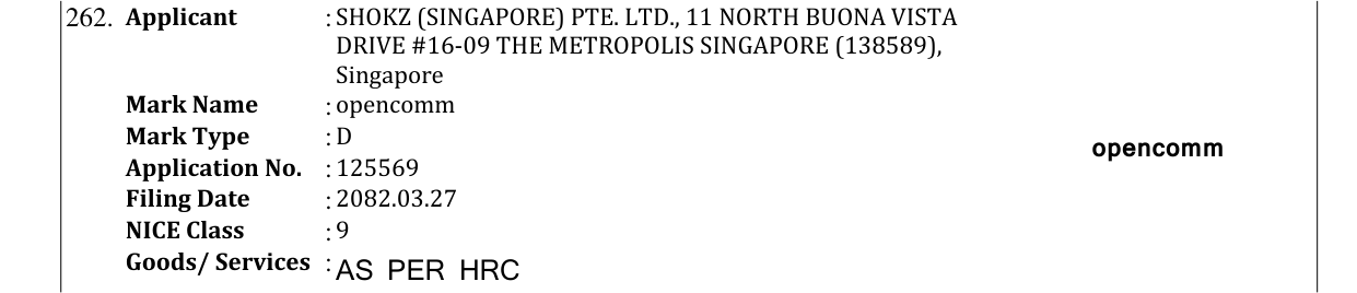 Original bulletin entry for opencomm
