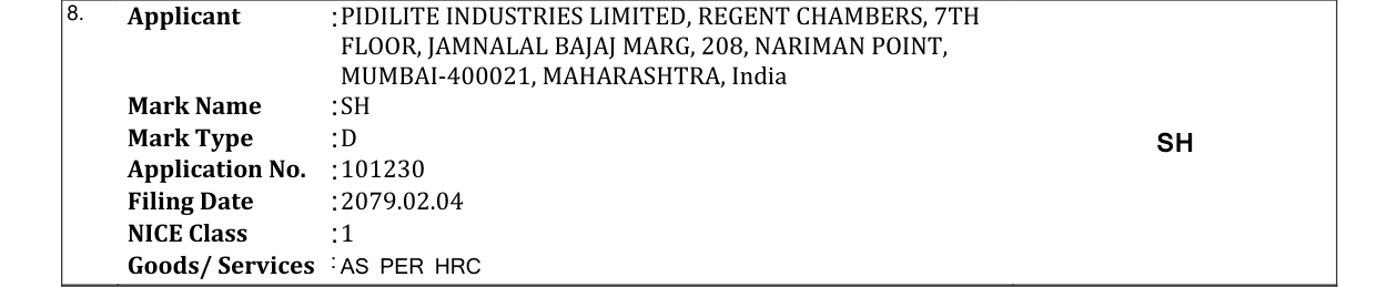 Original bulletin entry for SH