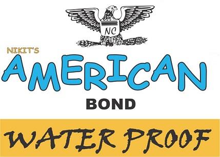 NIKIT'S AMERICAN BOND WATER PROOF (and logo) trademark logo
