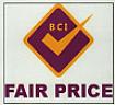 BCI FAIR PRICE (and logo) trademark logo
