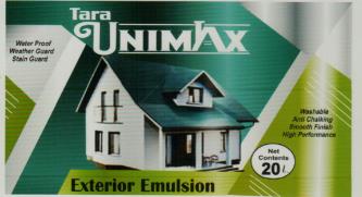 TARA UNIMAX EXTERIOR EMULSION (and logo) trademark logo