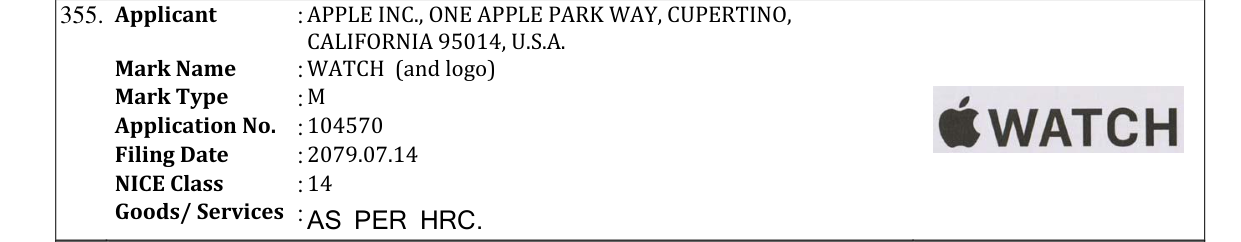 Original bulletin entry for WATCH (and logo)