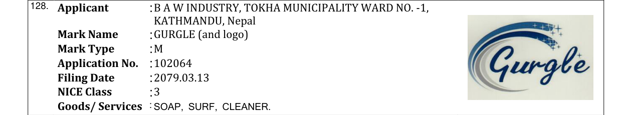 Original bulletin entry for GURGLE (and logo)