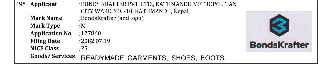 Original bulletin entry for BondsKrafter (and logo)