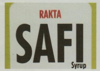 RAKTA SAFI SYRUP (and logo) trademark logo