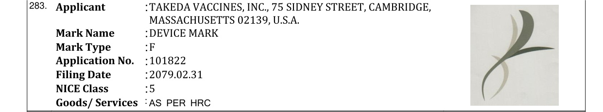 Original bulletin entry for DEVICE MARK