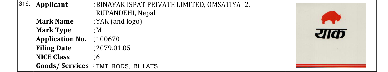 Original bulletin entry for YAK (and logo)