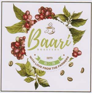 Baari Roastery (and logo) trademark logo
