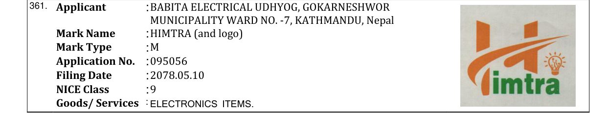 Original bulletin entry for HIMTRA (and logo)