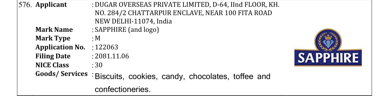 Original bulletin entry for SAPPHIRE (and logo)