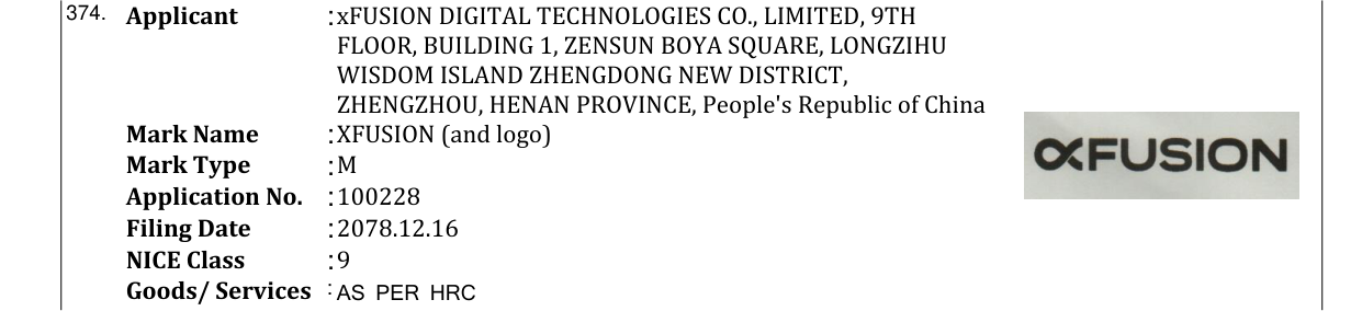 Original bulletin entry for XFUSION (and logo)