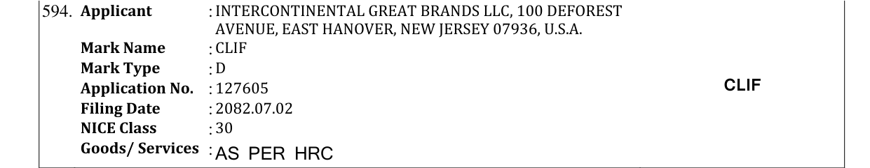 Original bulletin entry for CLIF