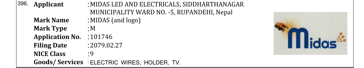 Original bulletin entry for MIDAS (and logo)