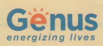 Genus Energizing Lives (and logo) trademark logo