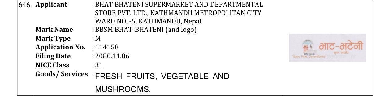 Original bulletin entry for BBSM BHAT-BHATENI (and logo)
