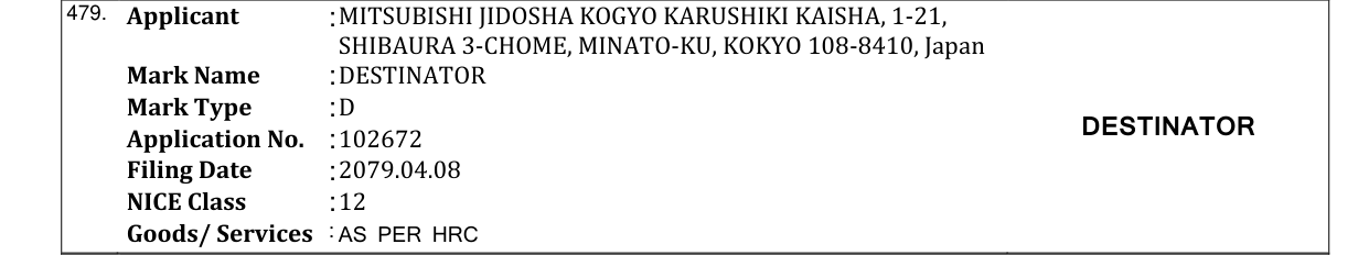 Original bulletin entry for DESTINATOR