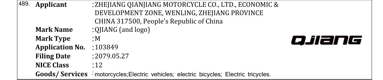 Original bulletin entry for QJIANG (and logo)