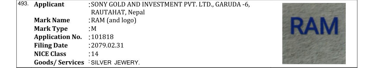 Original bulletin entry for RAM (and logo)